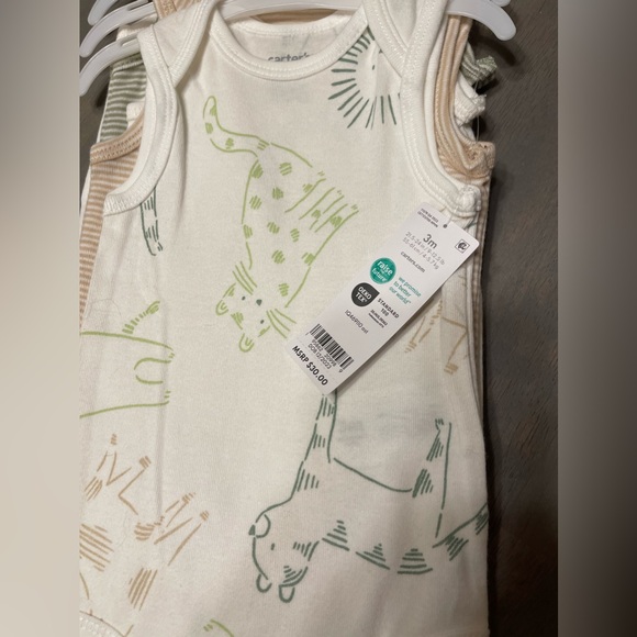 NEW! • Carters • 5️⃣ Sleeveless Onesies | 3 months - Picture 8 of 8